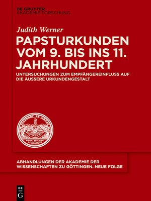 cover image of Papsturkunden vom 9. bis ins 11. Jahrhundert